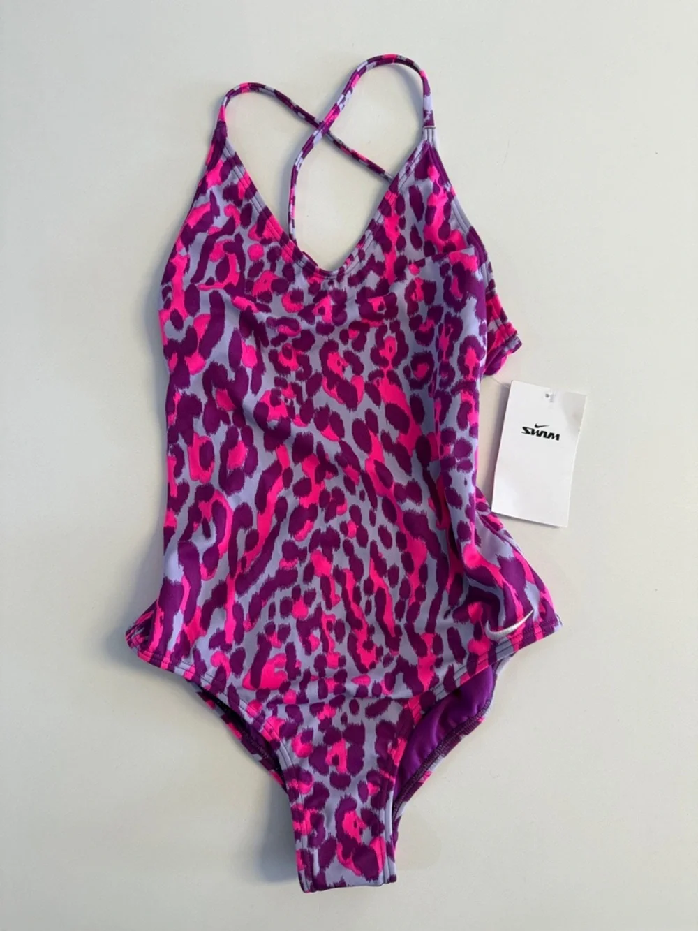 *Nike Girls Wild Lace Up One Piece Swimsuits - Vivid Purple Size M